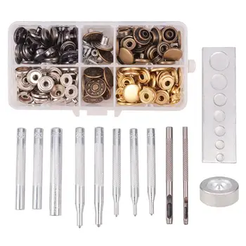 40 Sets Snap Fasteners Kit, Metal Snaps Button with 12 pcs Fixing Tools 
40 Sets Snap Fasteners Kit, Metal Snaps Button with 12 pcs Fixing Tools