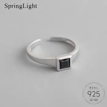 Springlight Simple Frosty Wind Matte Square Zircon Opening Ring Real 925 Sterling Silver Handmade Fine Jewelry Rings for Women
Springlight Simple Frosty Wind Matte Square Zircon Opening Ring Real 925 Sterling Silver Handmade Fine Jewelry Rings for Women