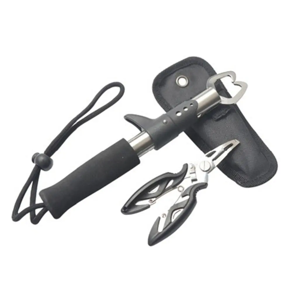 Portable Fish Lip Grabber Gripper Set Grip Holder Tool Stainless Steel Fishing Gear with Wrist Strap and Black Clamp
Portable Fish Lip Grabber Gripper Set Grip Holder Tool Stainless Steel Fishing Gear with Wrist Strap and Black Clamp