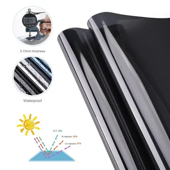 Black Silver Sunscreen Glass Film Self-Adhesive Privacy Protection Heat Control UV-Proof One Way Perspective Tint-Film
Black Silver Sunscreen Glass Film Self-Adhesive Privacy Protection Heat Control UV-Proof One Way Perspective Tint-Film