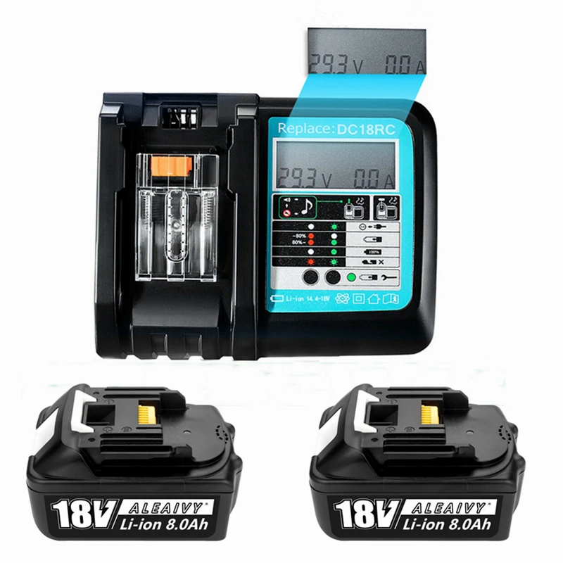 WIth LCD Charger BL1860 Rechargeable Battery 18 V 8000mAh Lithium Ion for Makita 18v Battery 8.0Ah BL1840 BL1850 BL1830 BL1860
WIth LCD Charger BL1860 Rechargeable Battery 18 V 8000mAh Lithium Ion for Makita 18v Battery 8.0Ah BL1840 BL1850 BL1830 BL1860