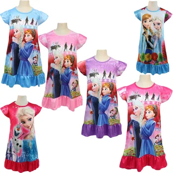 New Summer Snow Queen Anna Elsa Olaf Princess Dresses for Girls Birthday Party Clothes Snow White Dress Kids Sleepwear3-10Y
New Summer Snow Queen Anna Elsa Olaf Princess Dresses for Girls Birthday Party Clothes Snow White Dress Kids Sleepwear3-10Y