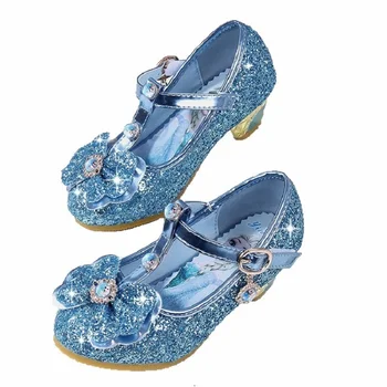 Girls Wedding Shoes Glitter New Brand High Heels Children Elsa Princess Sandals Dance Kids Fashion Party Shoes with Bow 
Girls Wedding Shoes Glitter New Brand High Heels Children Elsa Princess Sandals Dance Kids Fashion Party Shoes with Bow