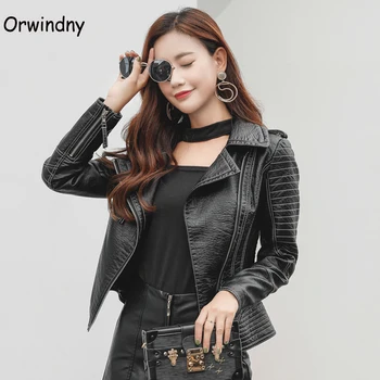 Motorcycle Leather Jackets Spring Autumn Leather Women Short Fashion Black Striped Leather Jacket Punk Leather Clothing Orwindny 
Motorcycle Leather Jackets Spring Autumn Leather Women Short Fashion Black Striped Leather Jacket Punk Leather Clothing Orwindny