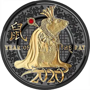 2020 Zodiac Crown Mouse King Animal Bicolor Nickel Silver Silver Diamond Coin badge medal 
2020 Zodiac Crown Mouse King Animal Bicolor Nickel Silver Silver Diamond Coin badge medal