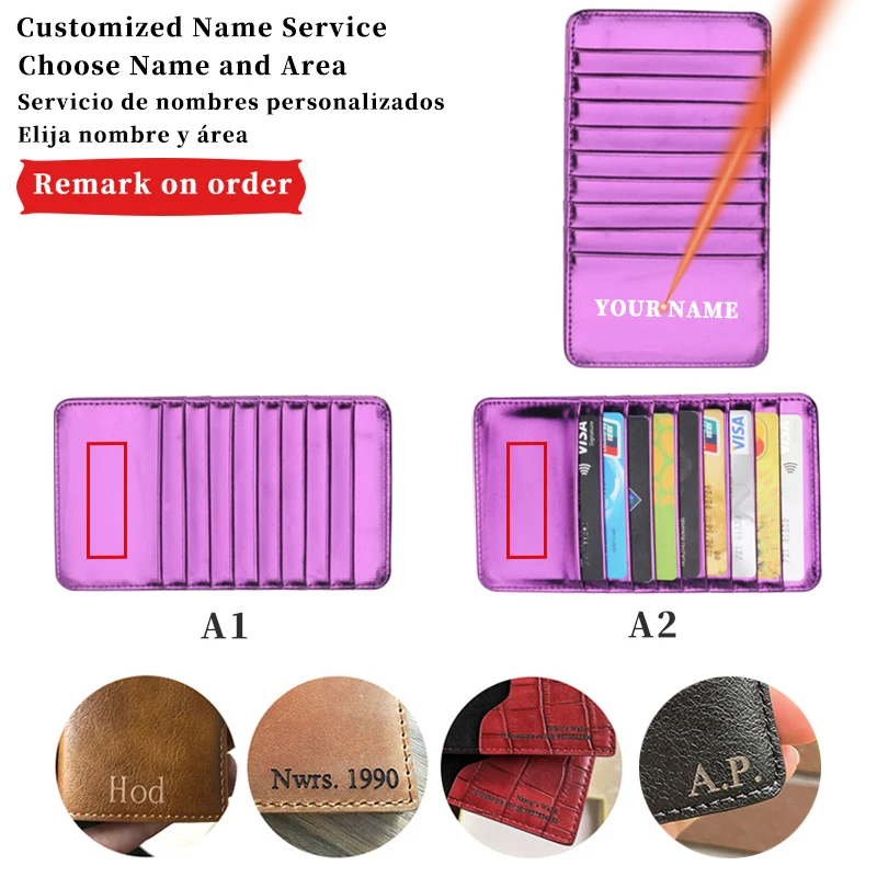 Customized Engraved Name Card Wallets Fashion Business Casual Card Holders Bank Women Men Credit ID Long Money Bag Gift
Customized Engraved Name Card Wallets Fashion Business Casual Card Holders Bank Women Men Credit ID Long Money Bag Gift