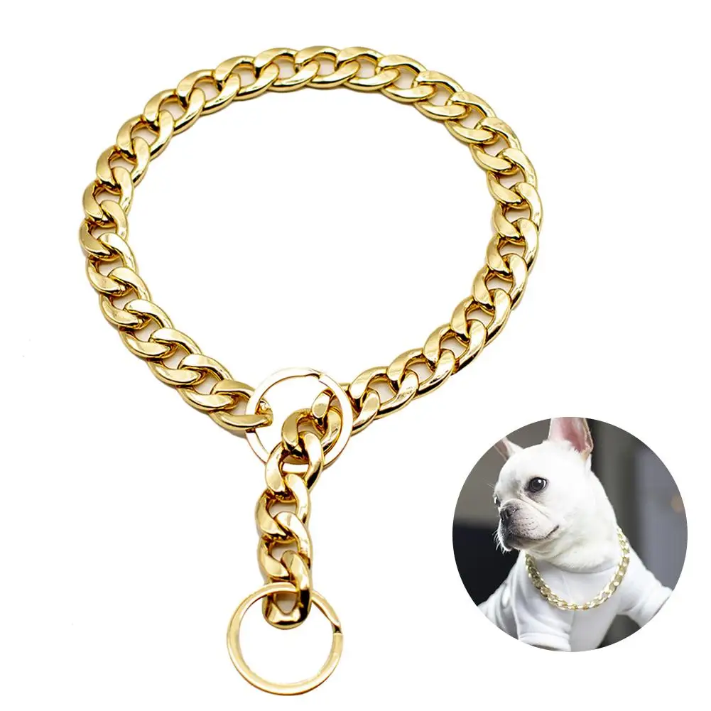 3 Style Metal Dogs Training Choke Chain Collars for Large Dogs Bulldog Strong Silver Gold Stainless Steel Slip Dog Collar
3 Style Metal Dogs Training Choke Chain Collars for Large Dogs Bulldog Strong Silver Gold Stainless Steel Slip Dog Collar