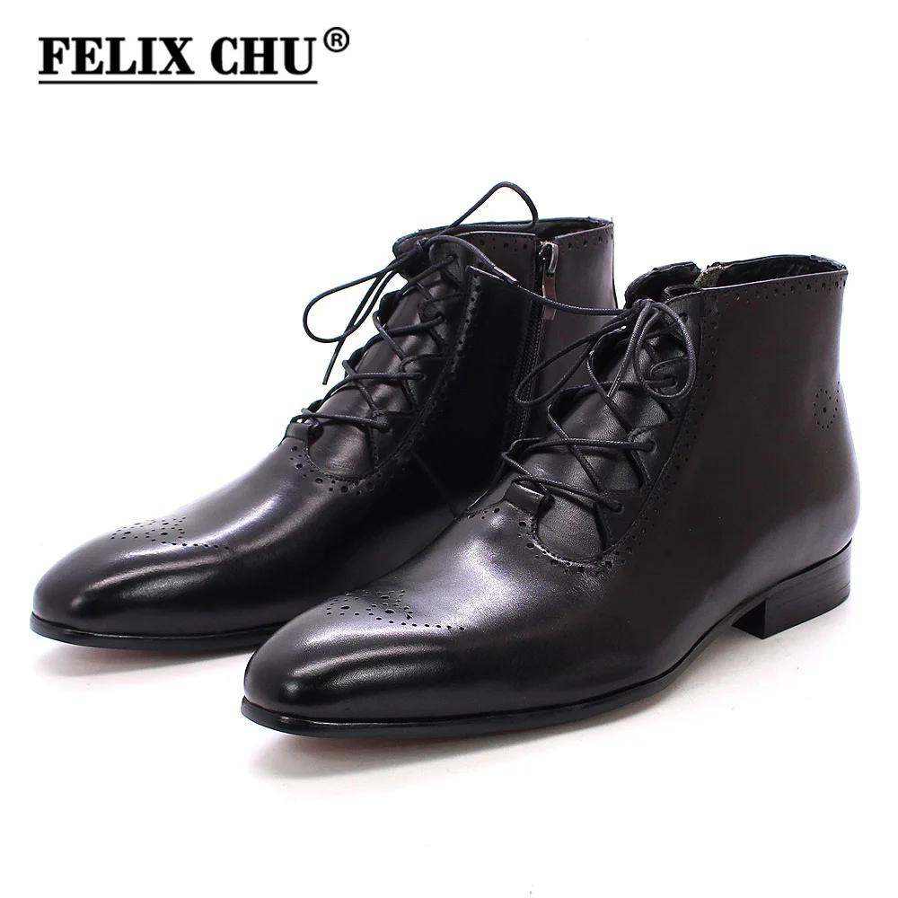 Luxury Men Ankle Boots Genuine Leather Shoes Fashion Printed Medallion Lace Up Pointed Toe Dress Wedding Office Basic Boots Men
Luxury Men Ankle Boots Genuine Leather Shoes Fashion Printed Medallion Lace Up Pointed Toe Dress Wedding Office Basic Boots Men