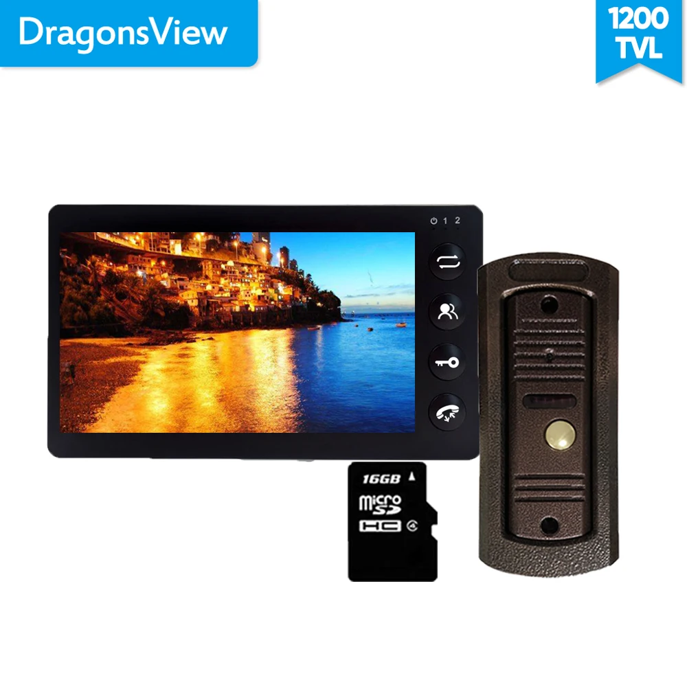 Dragonsview Video Intercom 7 Inch Wired Doorbell Camera Video Door Phone Access control System Motion Record Unlock Rainproof
Dragonsview Video Intercom 7 Inch Wired Doorbell Camera Video Door Phone Access control System Motion Record Unlock Rainproof