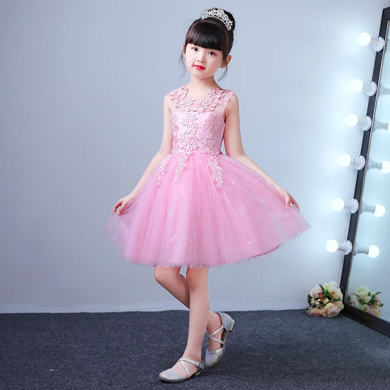 Girls Wedding Dress Summer Vest-Girls' Princess Skirt Large Childrenswear Puffy Costume Host Service 
Girls Wedding Dress Summer Vest-Girls' Princess Skirt Large Childrenswear Puffy Costume Host Service