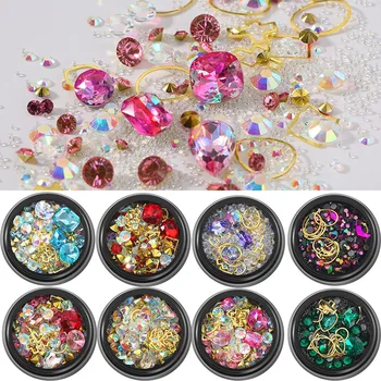 1 Box 3D Rhinestones Glitter Beads Metal Frame Nail Art Jewelry Filling Mix Design Filling DIY UV Resin Epoxy Mold Making
1 Box 3D Rhinestones Glitter Beads Metal Frame Nail Art Jewelry Filling Mix Design Filling DIY UV Resin Epoxy Mold Making