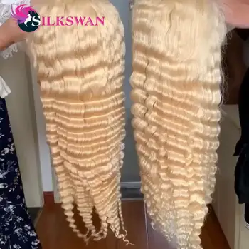 Silkswan Hair Deep Wave #613 Honey Blonde Human Hair Wig 13*4 Lace Front Wigs Peruvian Remy Swiss Lace Pre-plucked 150% Density
Silkswan Hair Deep Wave #613 Honey Blonde Human Hair Wig 13*4 Lace Front Wigs Peruvian Remy Swiss Lace Pre-plucked 150% Density