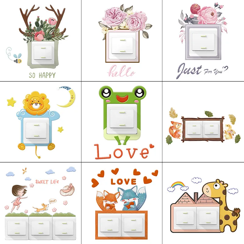 Cute Animal Cover Cartoon Room Decor Wall Silicone On-off Switch Luminous Light Switch Outlet Wall Sticker Protective Cover HF
Cute Animal Cover Cartoon Room Decor Wall Silicone On-off Switch Luminous Light Switch Outlet Wall Sticker Protective Cover HF
