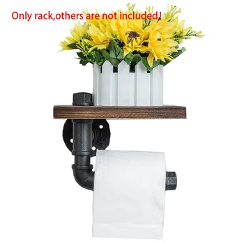 Hanging Rack Bathroom Kitchen Toilet Home Roll Phone Storage Paper Holder Practical Industrial Style Wall Mounted Wooden Shelf
Hanging Rack Bathroom Kitchen Toilet Home Roll Phone Storage Paper Holder Practical Industrial Style Wall Mounted Wooden Shelf