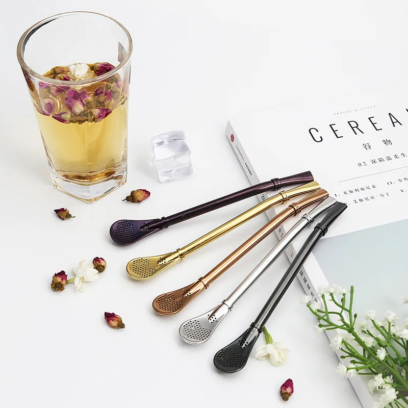 Stainless Steel Drinking Straw Spoon Tea Filter Coffee Long Spoon Reusable Bar Accessories Tool
Stainless Steel Drinking Straw Spoon Tea Filter Coffee Long Spoon Reusable Bar Accessories Tool