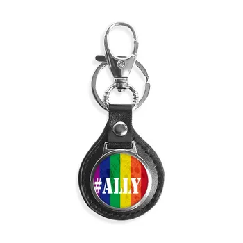 Ally LGBT Rainbow Pattern Leather Metal Key Chain Ring Car Keychain Gift
Ally LGBT Rainbow Pattern Leather Metal Key Chain Ring Car Keychain Gift