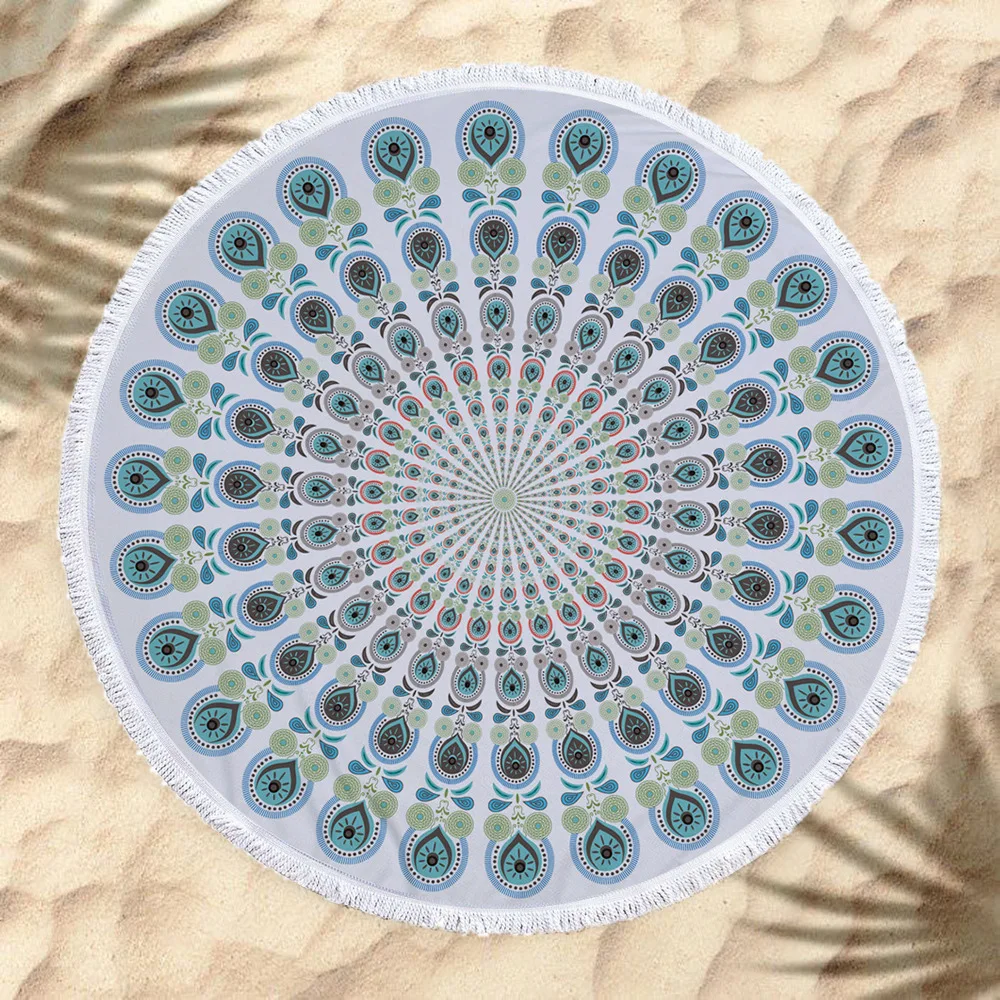 Western Style New Style Superfine Fibre round Beach Towel Bath Towel J Geometry Printed Webbing Tassels 150cm Export 
Western Style New Style Superfine Fibre round Beach Towel Bath Towel J Geometry Printed Webbing Tassels 150cm Export