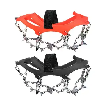 19 Teeth Climbing Crampons Cleat Shoe Cover Hiking Ice Gripper with Bandage 
19 Teeth Climbing Crampons Cleat Shoe Cover Hiking Ice Gripper with Bandage