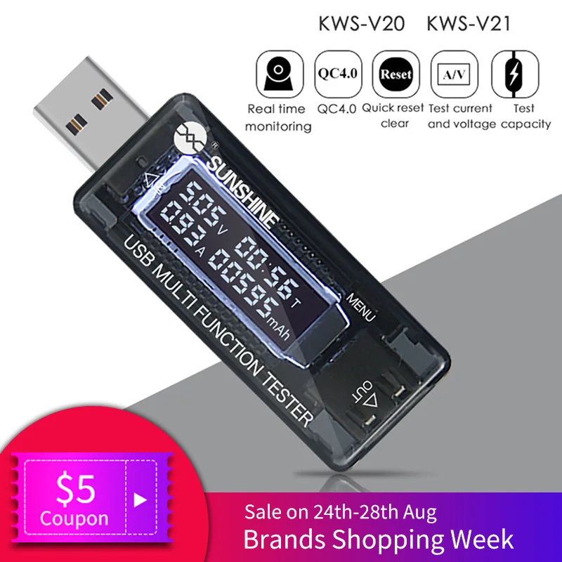 USB Current Voltage Capacity Tester Volt Current Voltage Doctor Charger Capacity Tester Meter Mobile Power Detector Battery Test
USB Current Voltage Capacity Tester Volt Current Voltage Doctor Charger Capacity Tester Meter Mobile Power Detector Battery Test