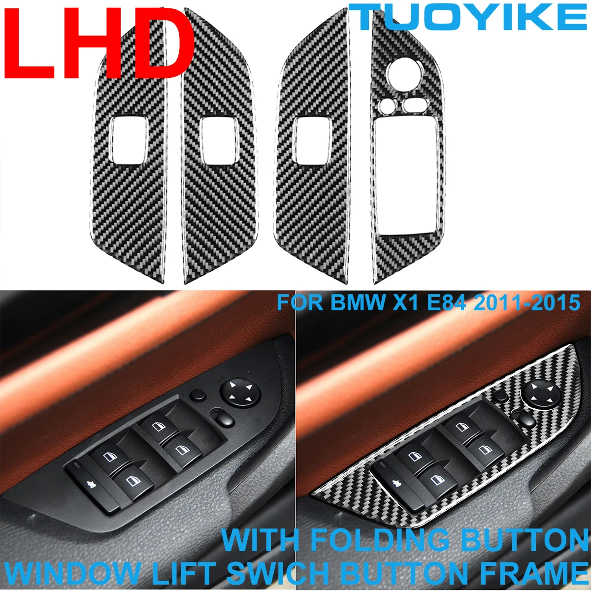LHD RHD Car Styling Carbon Fiber Interior Window Lift Switch Button Frame Cover Trim Decorative Sticker For BMW X1 E84 2011-2015
LHD RHD Car Styling Carbon Fiber Interior Window Lift Switch Button Frame Cover Trim Decorative Sticker For BMW X1 E84 2011-2015