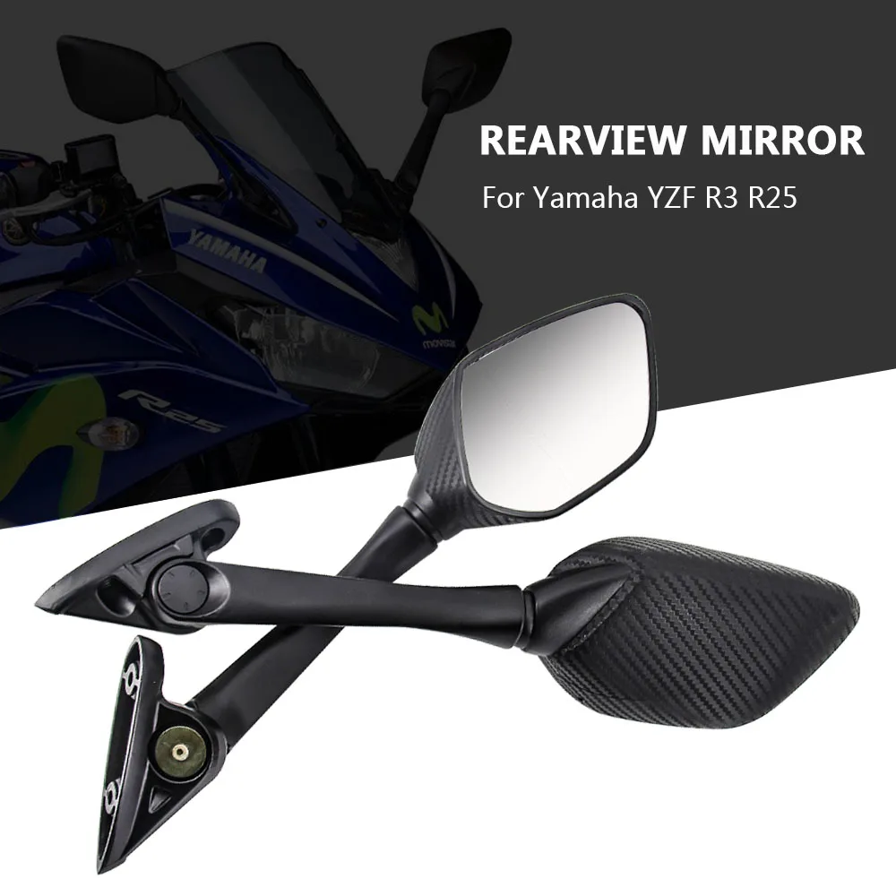 

Motorcycle Accessories Motorbike Side Mirrors Blind Spot Rearview Mirrors For Yamaha YZF R3 R25 2015-2017 YZF-R3 YZF-R25