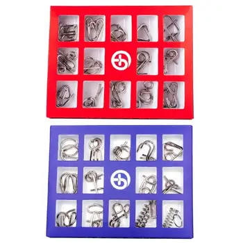 15pcs/Set Materials Metal Montessori Puzzle Wire IQ Mind Brain Teaser Puzzles for Children Adults Anti-Stress Reliever Toys Gift
15pcs/Set Materials Metal Montessori Puzzle Wire IQ Mind Brain Teaser Puzzles for Children Adults Anti-Stress Reliever Toys Gift