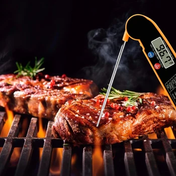 Kitchen Food Temperature Count Display with Folding Probe Outdoor Barbecue Baby Formula Meat Liquid Fast Food Thermometer
Kitchen Food Temperature Count Display with Folding Probe Outdoor Barbecue Baby Formula Meat Liquid Fast Food Thermometer