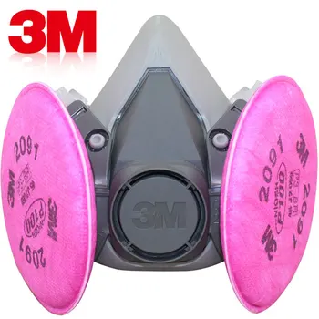 3M6200 with 3M2091 filter cotton dust cover P100
3M6200 with 3M2091 filter cotton dust cover P100