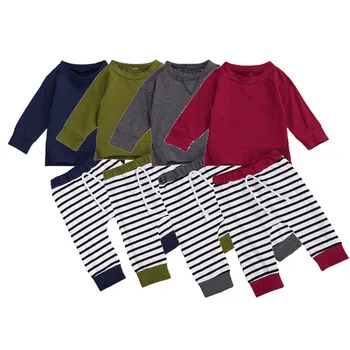 2020 Baby Boys Clothes Sets Spring Autumn Boys Long Sleeve T-shirts Tops+Striped Pants Legging Kids Casual Homwear Clothing
2020 Baby Boys Clothes Sets Spring Autumn Boys Long Sleeve T-shirts Tops+Striped Pants Legging Kids Casual Homwear Clothing