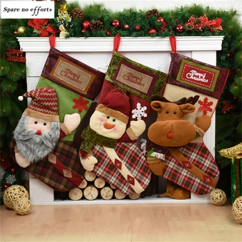

Big 73cm Christmas Gift Bags Natal Ornament New Year Navidad Candy gifts Bags Santa Claus Christmas Stockings Merry Christmas