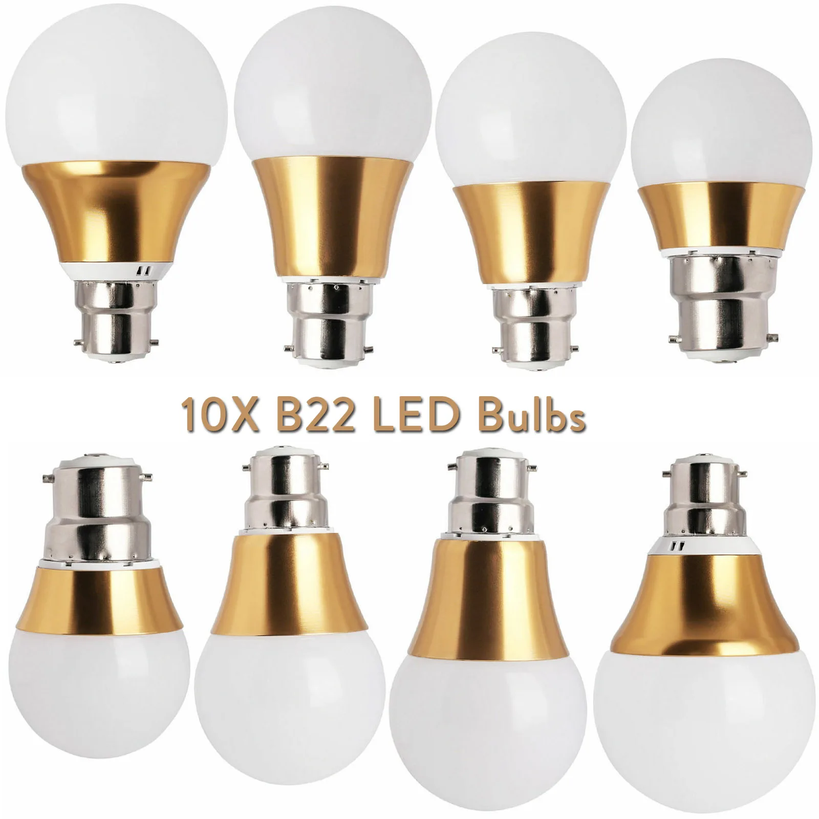 

10X 3W 5W 7W 9W Dimmable LED Globe Bulbs B22 Bayonet Light AC 220V Lamps For Chandeliers Energy Saving Light Bombillas Bulb Lamp