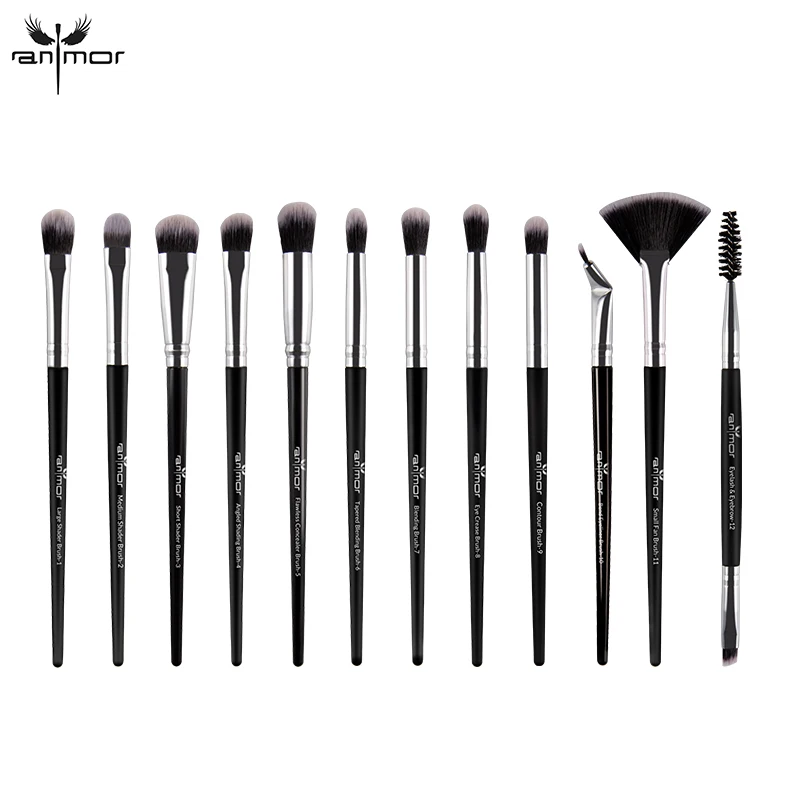 ANMOR 12pcs/lot Makeup Brushes Set professional Eye Shadow Blending Eyeliner Eyelash Eyebrow Soft Eyeshadow Brush Make Up Tools
ANMOR 12pcs/lot Makeup Brushes Set professional Eye Shadow Blending Eyeliner Eyelash Eyebrow Soft Eyeshadow Brush Make Up Tools