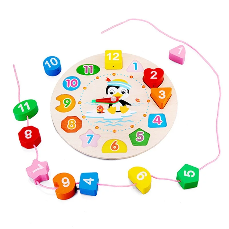 Cartoon animal wooden clock toy digital shape matching multifunctional early education puzzle cognitive building block rope game
Cartoon animal wooden clock toy digital shape matching multifunctional early education puzzle cognitive building block rope game