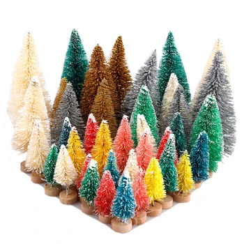 40Pcs Mini Colorful Pine Trees Kit Sisal Snow Frost Trees with Wood Base Bottle Plastic Winter Snow Party Props
40Pcs Mini Colorful Pine Trees Kit Sisal Snow Frost Trees with Wood Base Bottle Plastic Winter Snow Party Props