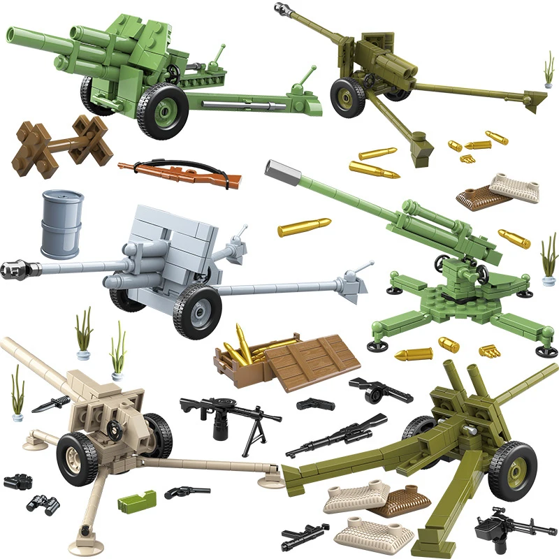 compatible legoingly Military ww2 Soviet Union Antitank Gun anti-aircraft Army figures Building Blocks Toys For Children 
compatible legoingly Military ww2 Soviet Union Antitank Gun anti-aircraft Army figures Building Blocks Toys For Children
