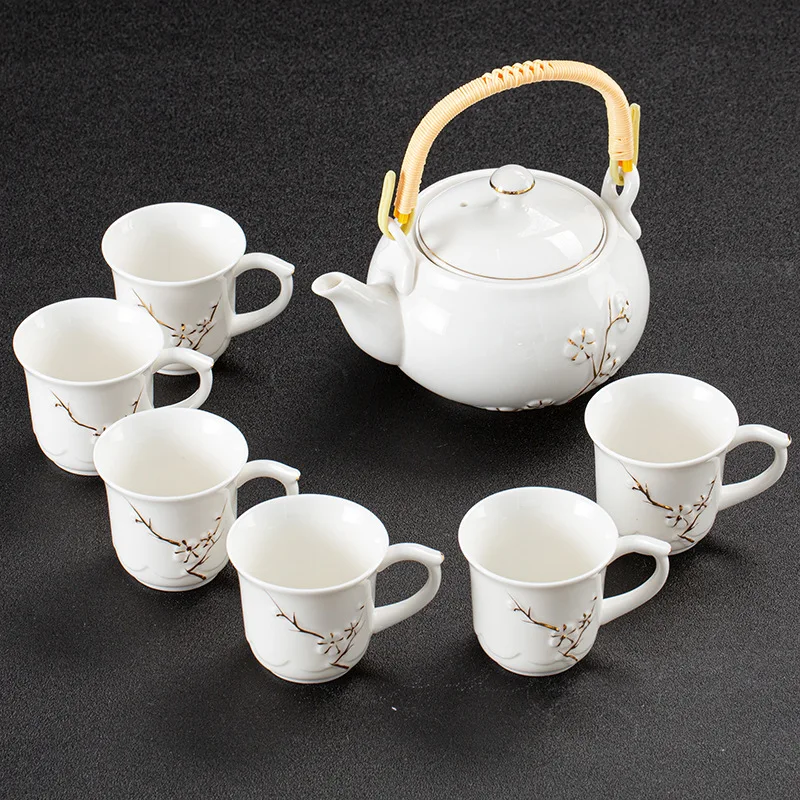 Description Picture 2 of item7 pcs/set Exquisite ceramic Tea sets Handmade kettles tea cups porcelain teapot chinese teaware drinkware tea ceremony set