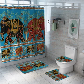abstract elephant shower curtain sets with bath mat for bathroom 4pcs set waterproof fabric bath curtains screen and rug DW043
abstract elephant shower curtain sets with bath mat for bathroom 4pcs set waterproof fabric bath curtains screen and rug DW043