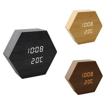 Alarm LED Clock Hexagon Multi-Function Digital Alarm Clock LED Eye Protection Bedroom Bedside Clock
Alarm LED Clock Hexagon Multi-Function Digital Alarm Clock LED Eye Protection Bedroom Bedside Clock