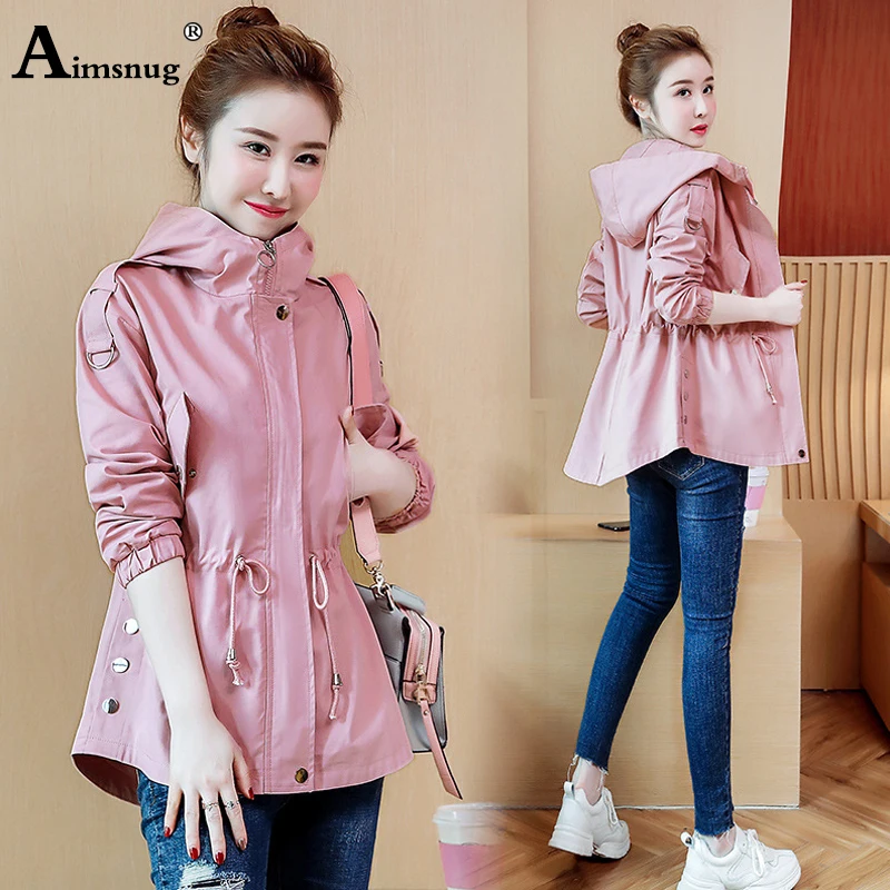 Aimsnug Plus Size M-3xl Zipper 2019 Autumn Spring Women's Coat Solid Pink Drawstring Slim Hooded Female Windbreaker Short Jacket
Aimsnug Plus Size M-3xl Zipper 2019 Autumn Spring Women's Coat Solid Pink Drawstring Slim Hooded Female Windbreaker Short Jacket