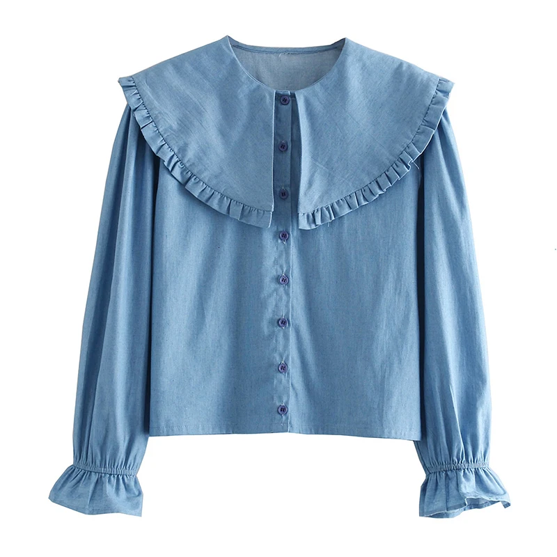 Mode Denim Lange Mouwen Vrouwen Grote Zomer Tops Herfst Casual Blouse Knop Dames Tops En Blouses 2019 Draai Top
Mode Denim Lange Mouwen Vrouwen Grote Zomer Tops Herfst Casual Blouse Knop Dames Tops En Blouses 2019 Draai Top