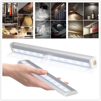 6 10 LEDs PIR Motion Sensor Lamp LED Under Cabinet Light Battery Powered for Closet Kitchen Wardrobe Cupboard Led Night Light
6 10 LEDs PIR Motion Sensor Lamp LED Under Cabinet Light Battery Powered for Closet Kitchen Wardrobe Cupboard Led Night Light
