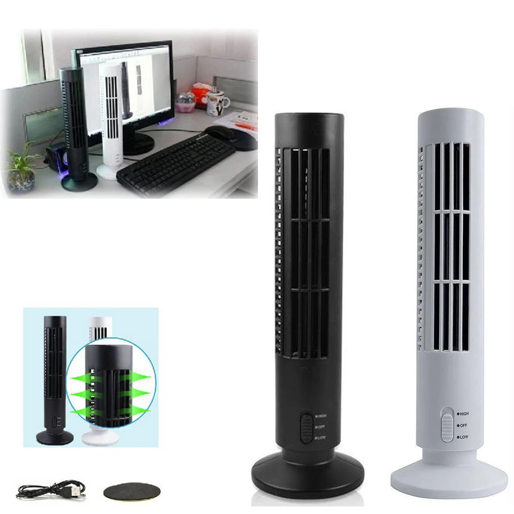 Mini Fan Home Office Bladeless Stylish 2-Speed Bedroom Quiet USB Cooler 2.5w Mini Fan Home Office Bladeless Stylish 2-Speed Bedroom Quiet USB Cooler 2.5w