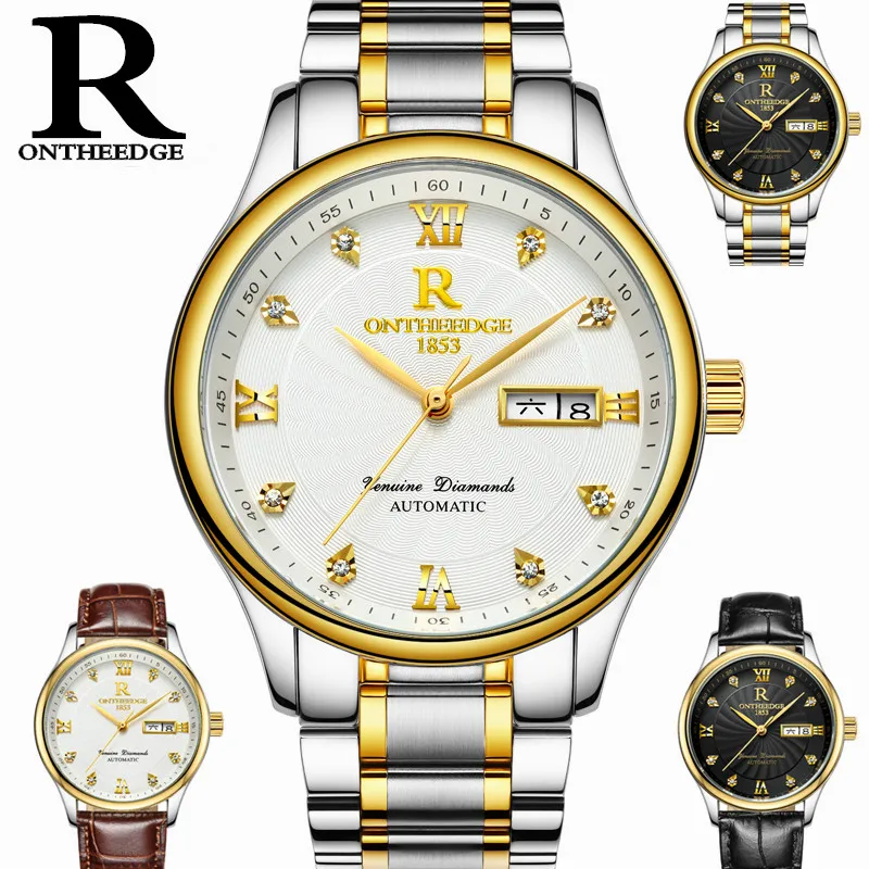 2019 ONTHEEDGE Casual Fashion Automatic Men's Watch with Calendar Leather Strap Men's Quartz Watch Waterproof Men's Watch 
2019 ONTHEEDGE Casual Fashion Automatic Men's Watch with Calendar Leather Strap Men's Quartz Watch Waterproof Men's Watch