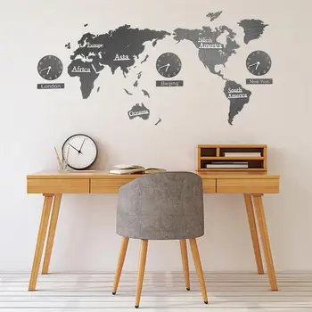 Creative Multiple Time Zone Clock Fashion Wall Clock Decorative Wall Map World Map Hanging Clock Wall Art Living Room Decoration
Creative Multiple Time Zone Clock Fashion Wall Clock Decorative Wall Map World Map Hanging Clock Wall Art Living Room Decoration