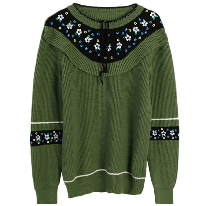 Shuchan Green Womens Sweaters 2019 Korean Winter Sweaters Woman Loose Pullover Sweater Female Casual Jumpers Embroidery Floral
Shuchan Green Womens Sweaters 2019 Korean Winter Sweaters Woman Loose Pullover Sweater Female Casual Jumpers Embroidery Floral