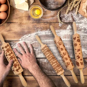 Rolling Pin Engraved Carved Wood Embossed Rolling Pin Kitchen Tool Rouleau Patisserie Motif Embossing Rolling Pin Rolo De Massa
Rolling Pin Engraved Carved Wood Embossed Rolling Pin Kitchen Tool Rouleau Patisserie Motif Embossing Rolling Pin Rolo De Massa