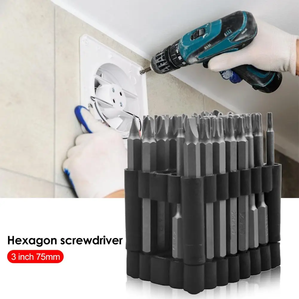32pcs 75mm Hex Torx Flat Head Security Tamper Proof Screwdriver Drill Bits Chromium Vanadium Steel Screwdriver Drill Tool Props
32pcs 75mm Hex Torx Flat Head Security Tamper Proof Screwdriver Drill Bits Chromium Vanadium Steel Screwdriver Drill Tool Props