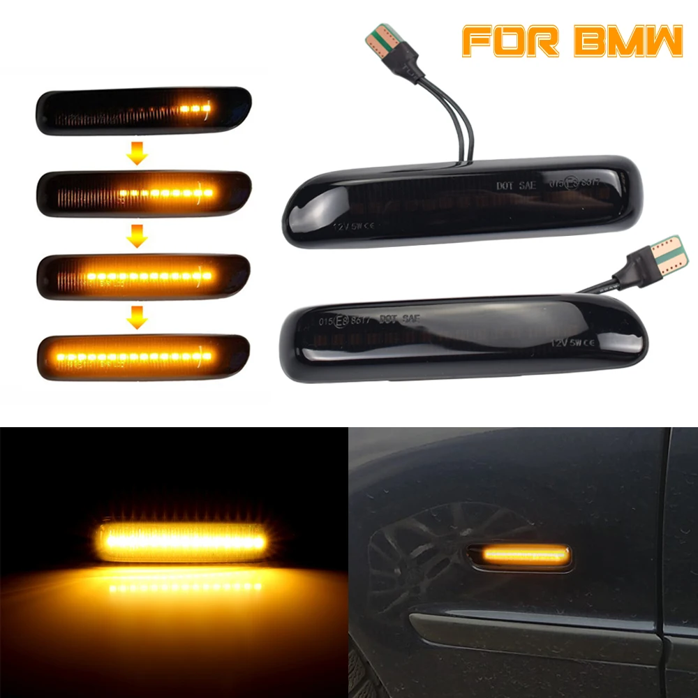 Side Marker LED Dynamic Turn Signal Light Flowing Water Blinker Flashing Light For BMW E46 3er Limo Coupe Compact Cabriolet
Side Marker LED Dynamic Turn Signal Light Flowing Water Blinker Flashing Light For BMW E46 3er Limo Coupe Compact Cabriolet