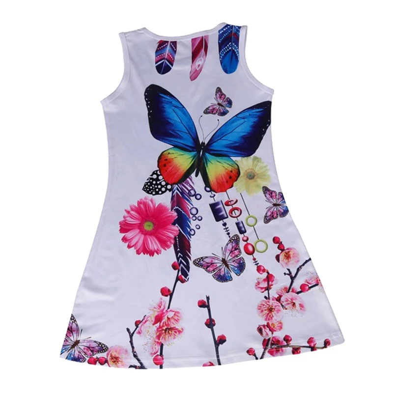 Unicorn Kids Dress Girl Cartoon Butterfly Birthday Party Kids Girls Summer Dresses Summer Soft Children Kids Dresses For Girls