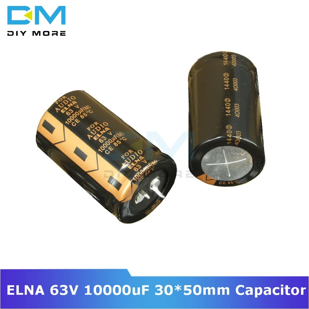 Original ELNA Audio Capacitor 63V 10000uF 30*50mm Aluminum Electrolytic Capacitor Low impedance Capacitance size 30x50mm
Original ELNA Audio Capacitor 63V 10000uF 30*50mm Aluminum Electrolytic Capacitor Low impedance Capacitance size 30x50mm